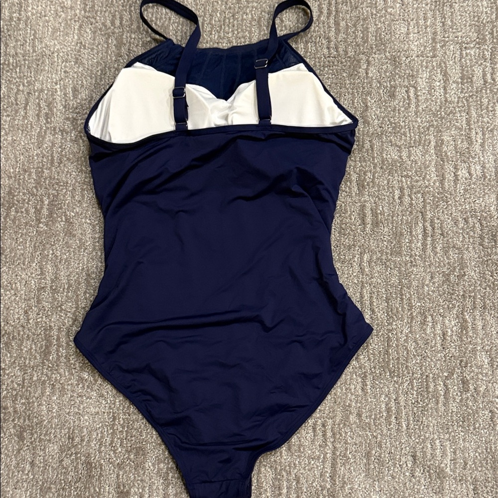 Womens High Neck One Piece Swimsuit Tummy Control - Picture 4 of 7